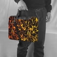 thumbnail image 5 of Lsque Orange Lightning Pattern Laptop Bag – Portable & Slim Single-Shoulder Computer Case with Adjustable Strap, Protective, Lightweight for 13”/14”/15.6” Laptops, 5 of 8