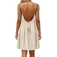 thumbnail image 5 of Bovxnpu Womens Nightgowns Sleepshirts Nightshirts Pajama Dress Spaghetti Strap Backless Loose Midi Night Dress Sleepwear, 5 of 8