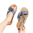 thumbnail image 5 of Floenr Womens Sandals Flip Flops for Women,Women's Flat Heels Comfortable Slippers Solid Color Strap Knotted Beach Sandals, 5 of 5