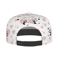 thumbnail image 4 of Daiia Heart Panda print Flat Bill Hats Flat Brim Trucker Cap Baseball Cap Adjustable Classic Low Profile Hat Unconstructed Plain Cap, 4 of 9