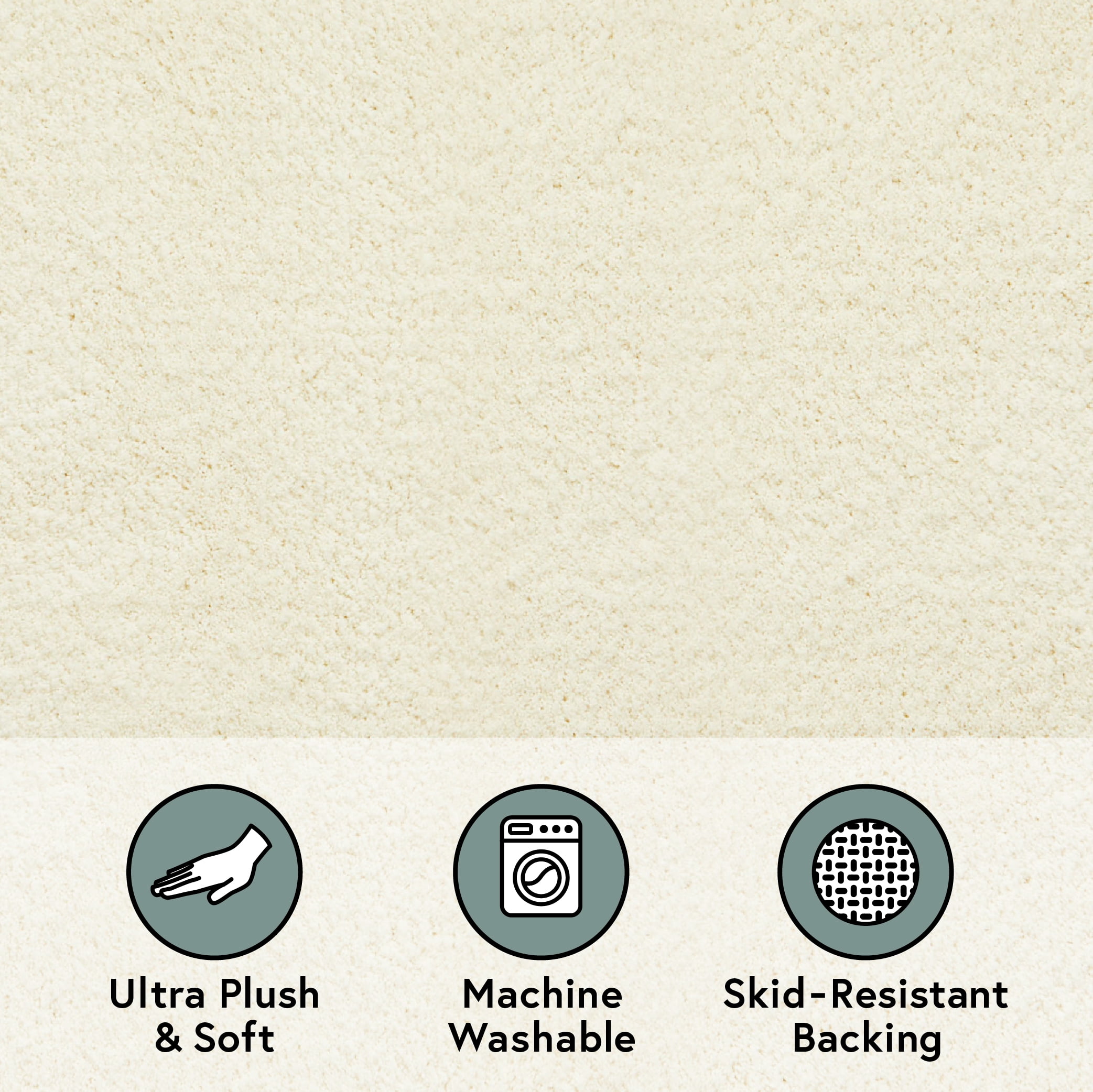 Better Homes & Gardens Ultra Soft Polyester Bath Rug, 23"x39", Vanilla Dream