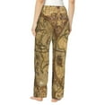 thumbnail image 3 of Xecao World Map1 Women's Straight Lounge Pajama Pants: The Epitome of Relaxed Sleepwear, 3 of 9