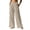 Beige-A, variant on ’s Plus Size Linen Drawstring Pants With Pockets – Solid Loose Casual Joggers Breathable Summer Wide Leg Trousers