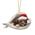 thumbnail image 1 of Hangs Sleeping Angel Dog Christmas Pendant Cartoon Decoration for Tree Home Festive Unique Design for Holiday Celebration, 1 of 5