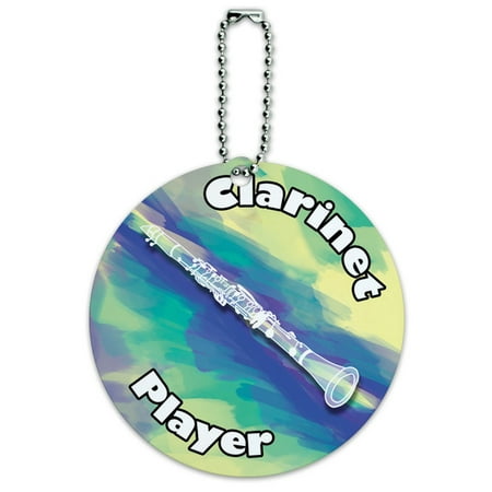 - Graphics and More Clarinet Player Band Instrument Woodwind Round ID Card Luggage Tag