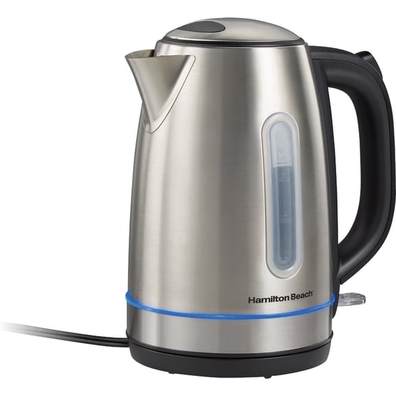 Salton Cordless Electric Kettle Stainless Steel JK1903 - Automatic Shut-Off - 1.7 L, 1500 W — Residential Use, Standard Application