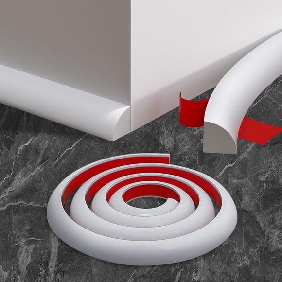 Moldura circular flexible Joengoep de goma blanca de 4 m