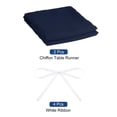 thumbnail image 3 of Uxcell 2Pack 10Ft Chiffon Table Runner 28 x 120 Inch Rustic Gauze Tablecloth Dark Blue, 3 of 6