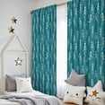 thumbnail image 5 of Blackout Kids Curtains,Teal Dancing Skeleton Pattern Childrens Insulated Curtains Set Of 2,Bedroom Essentials,Toddler Room Decor 52"x84", 5 of 5