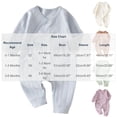thumbnail image 2 of BLVB Newborn Baby Boy Girl Clothes Cotton Wrap Romper Long Sleeve Coming Home Outfit Infant Jumpsuit(Brown,0-1 Months), 2 of 6