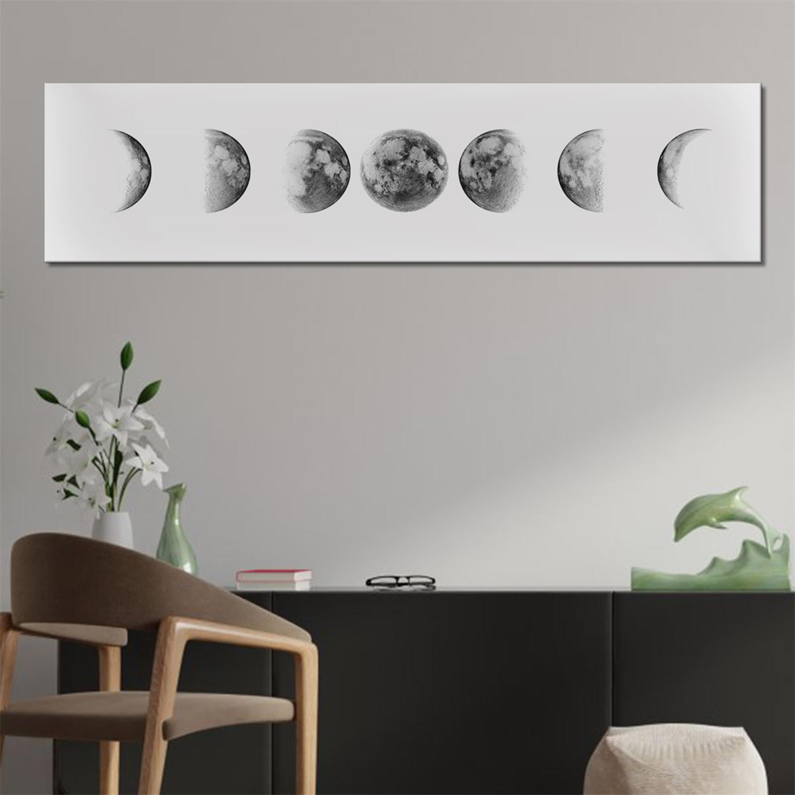 Moon Phase Painting Canvas Poster Wall Picture Moon Changing Minimalist Wall  Art for Living Room Moon Phases Pictures Home Decor