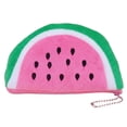 thumbnail image 2 of Willtoo Change Purse, Cute Plush Watermelon Shape Coin Purse with Keychain for Women, Soft Wallet with Zipper Keychain(Green), 2 of 5