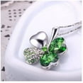 thumbnail image 6 of KATGI Fashion Austrian Crystal Lucky Charm Four Leaf Clover Pendant Necklace, 6 of 21