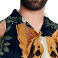 thumbnail image 5 of Corgi Dog Men's Casual Hawaiian Shirt Printed Button Down Short Sleeve Summer Beach Shirts Unisex, 5 of 6