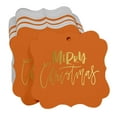 thumbnail image 3 of Inkdotpot Pack Of 100 Real Gold Foil Bracket Shape Paper Tags Merry Christmas Favor Hang Tags, 3 of 6