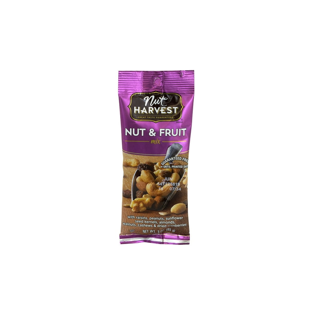 NUT HARVEST Nut & Fruit Mix, 2.25 oz, 8 Pack