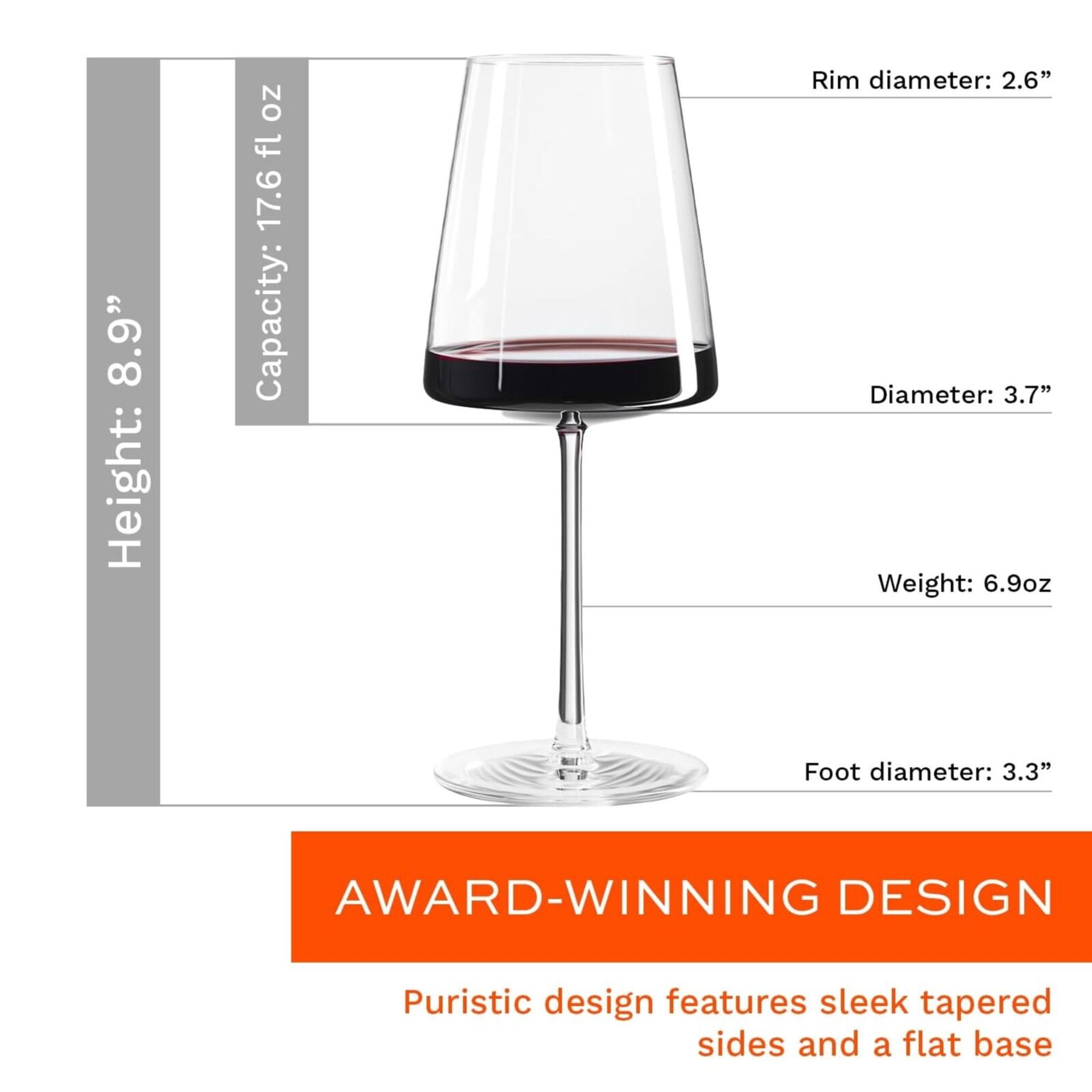 Stölzle Lausitz Power Red Wine Glasses 517ml, Set Of 4, Dishwasher-Safe