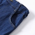 thumbnail image 7 of Kids Toddler Girls Jeans Flared Bell Bottom Denim Long Pants Elastic Waist Raw Hem Fall Winter Jean Trousers (1 Years, Blue #2), 7 of 7