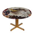 thumbnail image 3 of Orinice Eagle Flowers Symbolism Round Table Cover Stain Resistant Washable Indoor Outdoor Tablecloth Kitchen Dining Wedding Parties Waterproof Fabric 100% Polyester 42-46, 3 of 8