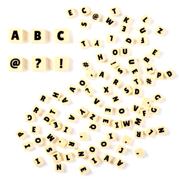 Strictly Briks Compatible with Lego AlphaBriks, 200 Pieces, 1x1 Alphabet Letter Bricks with Drawstring Bag, Easy to Remove, Fun and Educational Tool, 100% Compatible with All Major Brands
