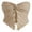 Beige, variant on Mevireiy Women Twist Knot Front Texture Bandeau Top Strapless Lettuce Trim Tube Crop Corset Tops, Black, S