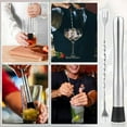 thumbnail image 1 of PENGXIANG Stainless Steel Cocktail Muddler Stirrer  Muddler And Bar Spoon Cocktail Mixing Spoon  Cocktail Spoon Long Handle  Bar Accessories Tools For Fruit Drinks, 1 of 9