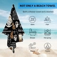 thumbnail image 4 of GZHJMY Beach Towel for Women Girls, Elegant Coffee Pattern Bath Towel, Oversized Lightweight Sport Towel, 31x71 Inch, 4 of 7