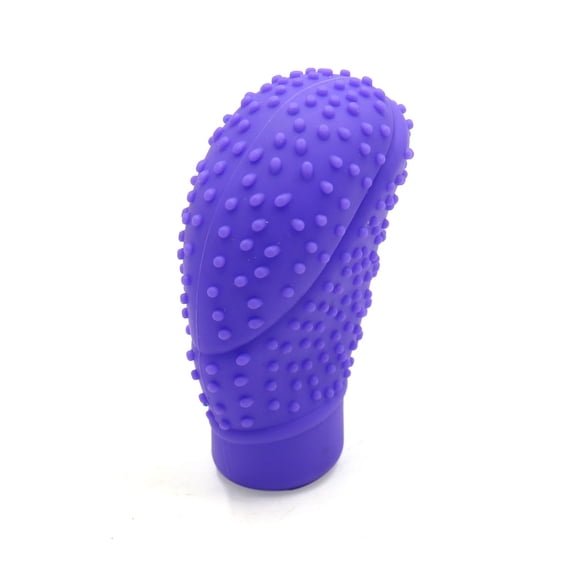 Purple Silicone Oval Shape Nonslip Gear Shift Knob Cover Protector for Car