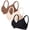 Beige, variant on Jelly Bras For Women Womens Wireless Soft Bra Full Coverage All Day Comfort Everyday Wear 3 Pack S-Xl