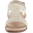 thumbnail image 2 of Easy Spirit Womens Hazel Leather Embellished Flat Sandals, 2 of 8