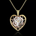 thumbnail image 2 of EOEMY Yellow Rose Gold Plated Necklace Pendant Heart 19 Inches 1mm Lobster B280-Default, 2 of 7