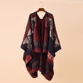 thumbnail image 2 of IROINNID Scarfs for Women Autumn And Winter Retro Plaid Long Scarf Shawl For Warmth And Cold Protection Scarf,Red, 2 of 3