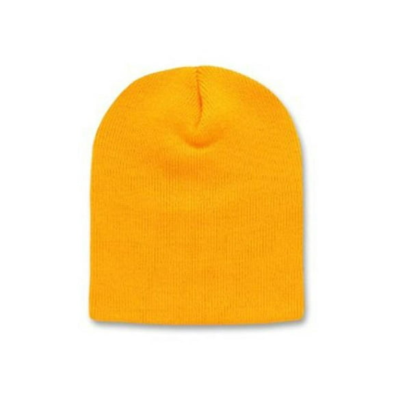 12 Short Beanies Wholesale- Gold