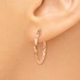 thumbnail image 3 of Real 14kt Rose Gold Twisted Hoop Earrings; for Adults and Teens; for Women and Men, 3 of 4