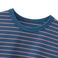 thumbnail image 4 of EnJoCho Toddler Boys Girls Striped Tee Basic Crewneck 𝖡lock Color Short Sleeve Athletic Tops Cotton Baby Casual Comfortable Preschool Daycare Outfit, 4 of 6