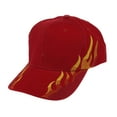 thumbnail image 2 of Mens Race Car Embroidery Flaming Racing Baseball Cap Red, 2 of 4
