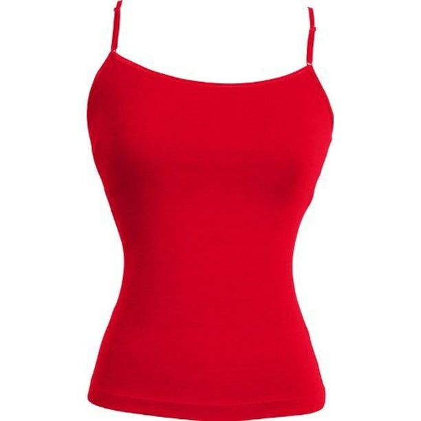 Stretch Cotton Camisole with Shelf Bra Junior Plus