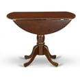 thumbnail image 6 of East West Furniture DMT-MAH-TP Dublin Kitchen Table - a Round Dining Table Top with Dropleaf & Pedestal Base, 42x42 Inch, Mahogany, 6 of 6