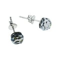 thumbnail image 5 of Sparkling Rainbow Crystal Ball and Sterling Silver 6mm Round Stud Earrings, 5 of 6