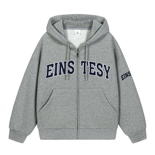 Chandail à Capuchon d'Hiver pour Homme EINSTESY à Manches Longues Cousues Cardigan Décontracté Veste Chaude