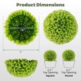 thumbnail image 3 of Costway 11" Faux Boxwood Balls with Reliable Sun-Protective PE Material Mimic Leaves Green, 3 of 9