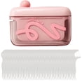 thumbnail image 1 of Travel Floss Picks, Dental Floss Case, Travel Floss Picks Automatic Pop-Up Dispenser with Storage Case, Portable Refillable Holder for Travel Home Hotel Dinner, 1 of 4