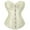 Beige, variant on JIKNTTR Women's Bustier Corset Top Plus Size Satin Waist Cincher Overbust Bustiers Lace Up Corset Tops For Women Work Clothes