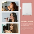 thumbnail image 4 of WEUVEB 1Set Foldable Golden Makeup Mirror with Adjustable LED Light for Home Vanity Use, 4 of 7