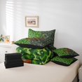 thumbnail image 6 of meiyoeat Pixel Game Alphabet S 7 Pieces Full Size Bedding Sets For Boys,Abstract Geometric Grid Camouflage Print Full Size Bed in a Bag,Black Reversible, 6 of 7