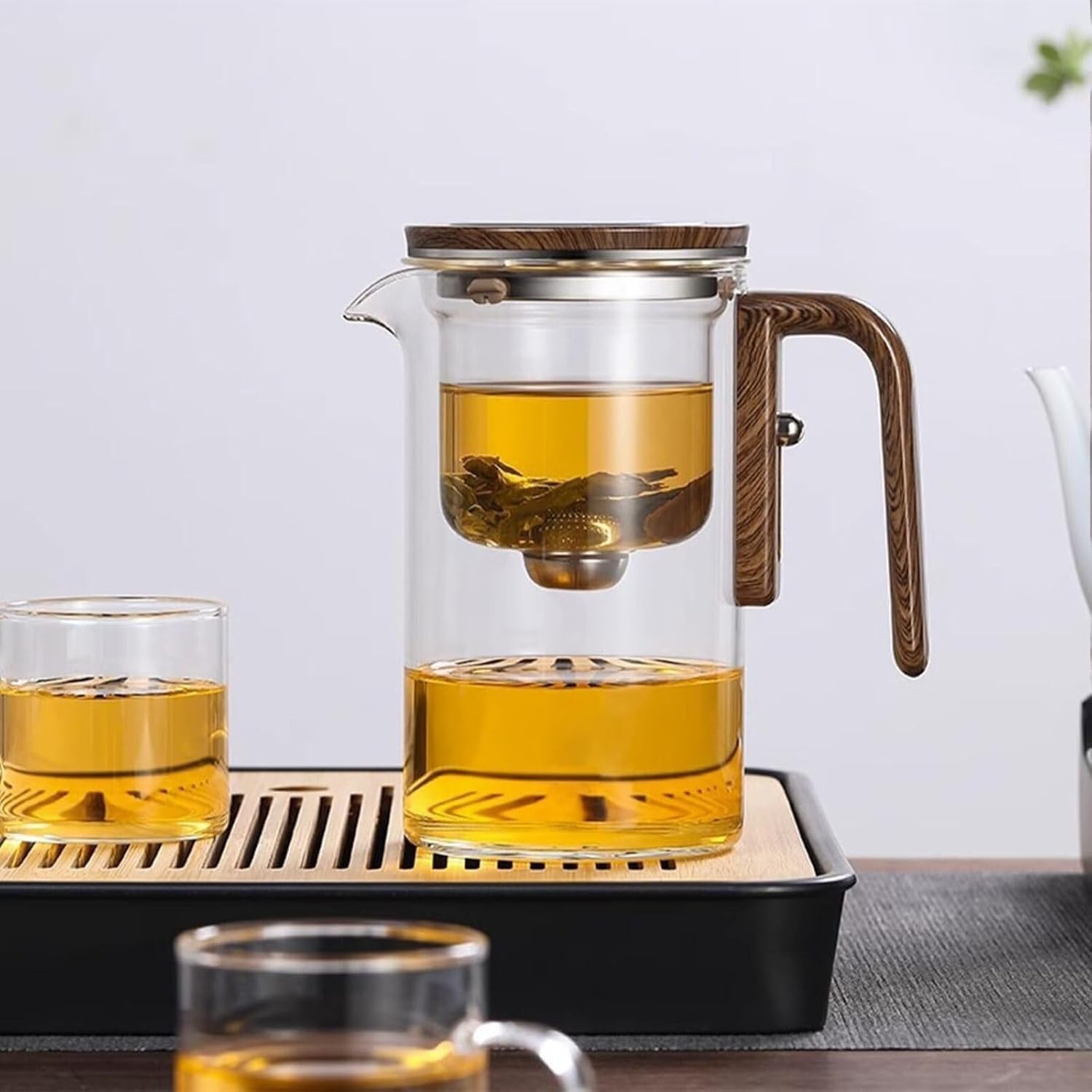 The Harmony Pot à Thé Magnétique 520ml Avec Égouttoir - Infuseur Ultra Puissant Transparent
