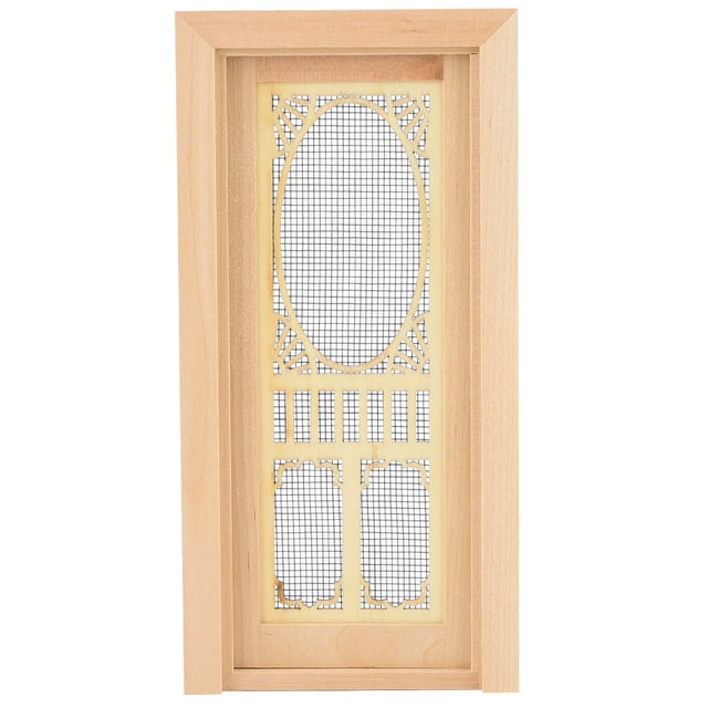 Greensen Accessoire de Maison de Poupée, 1:12 Mini Accessoire de Maison de Poupée en Bois Porte Creuse en Bois Modèle pour Poupées, Mini Accessoire de Maison de Poupée