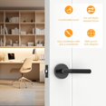 thumbnail image 3 of Matte Door Handles Interior Knurled Privacy Door Handles Heavy Duty Door Lever for Bedroom or Bathroom Reversible Keyless for Left Right Handed Doors AM, 3 of 6