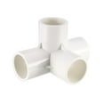 thumbnail image 1 of Unique Bargains Raccord de Tuyau en PVC à 4 Voies au Coude, Qualité Mobilier, Raccords d'Angle en T de 3/4 Po Blanc 2 Pcs, 1 of 3