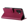 thumbnail image 5 of Wallet Leather Case For iPhone 17 6.3",with Card Holder,wristband, Shockproof Kickstand Embossed Cute Cats, Snap Phone Case,Red,For iPhone 17, 5 of 9